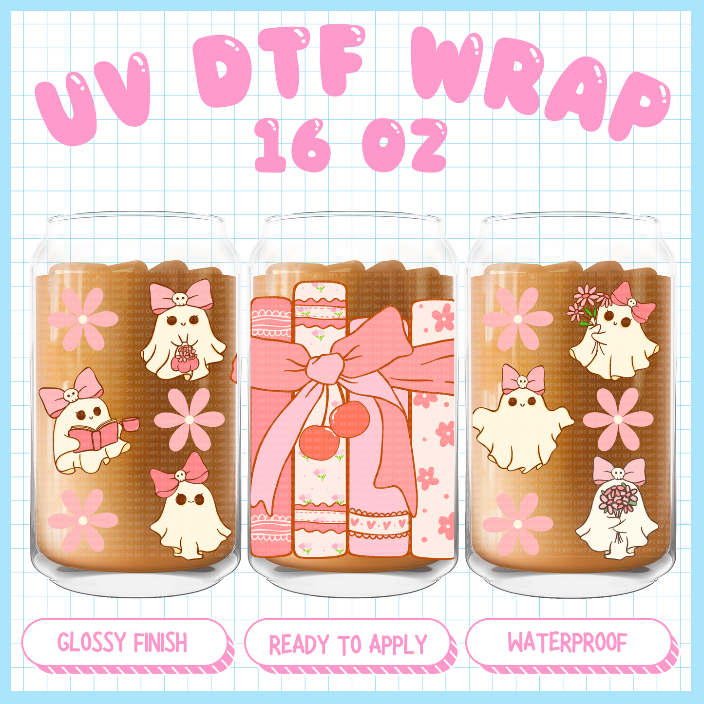 Ghost Books - 16 oz UV DTF WRAP Exclusive
