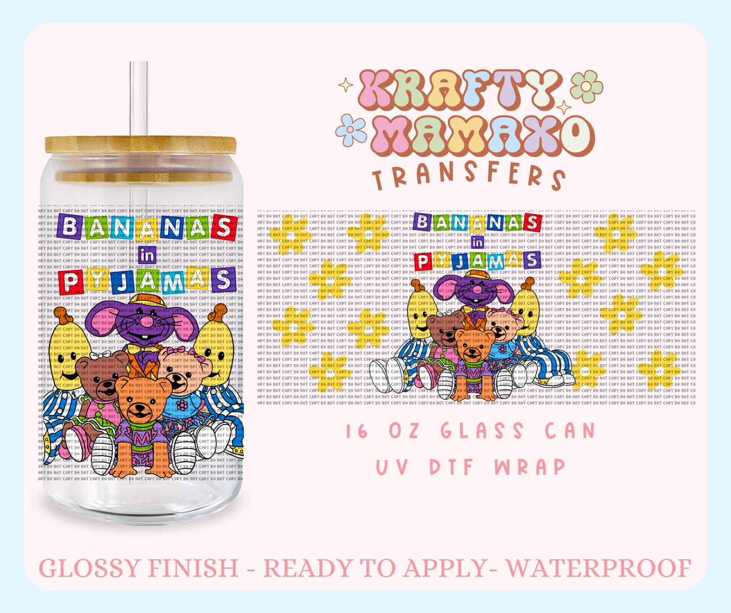 Bananas & Friends EXCLUSIVE - 16 Oz UV DTF Wrap
