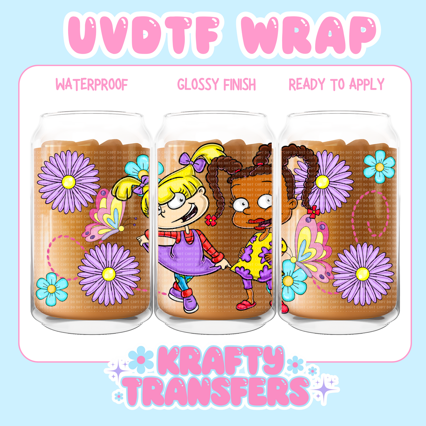 Rugrats Girls - 16 oz UV DTF WRAP