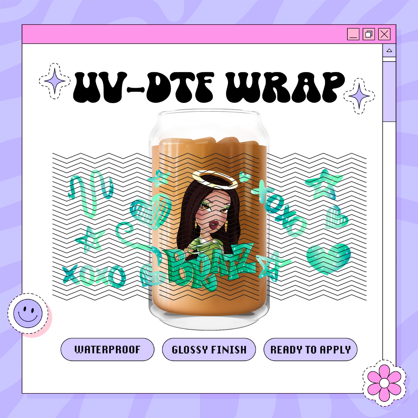 Dollz Jade Green - 16oz Glass Wrap