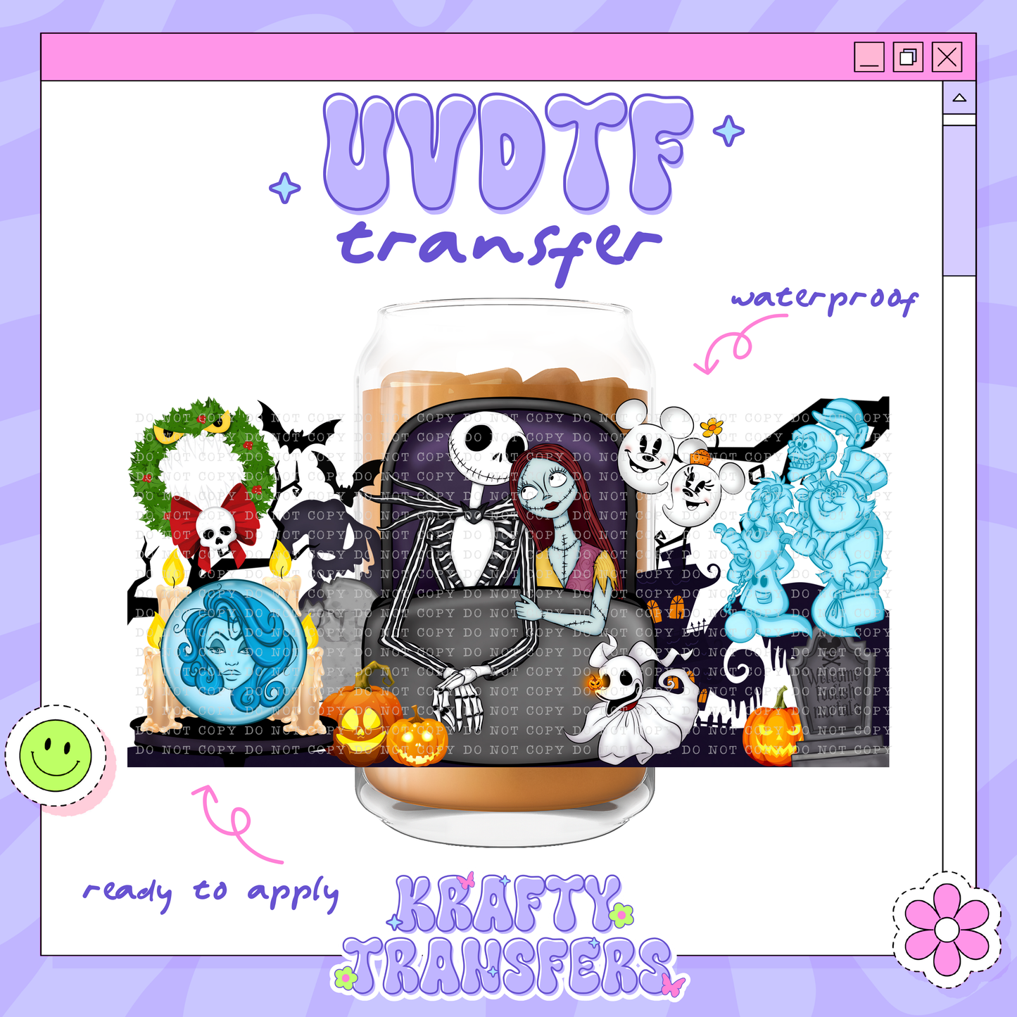 Dis Spooky NBC - 16oz Glass Wrap