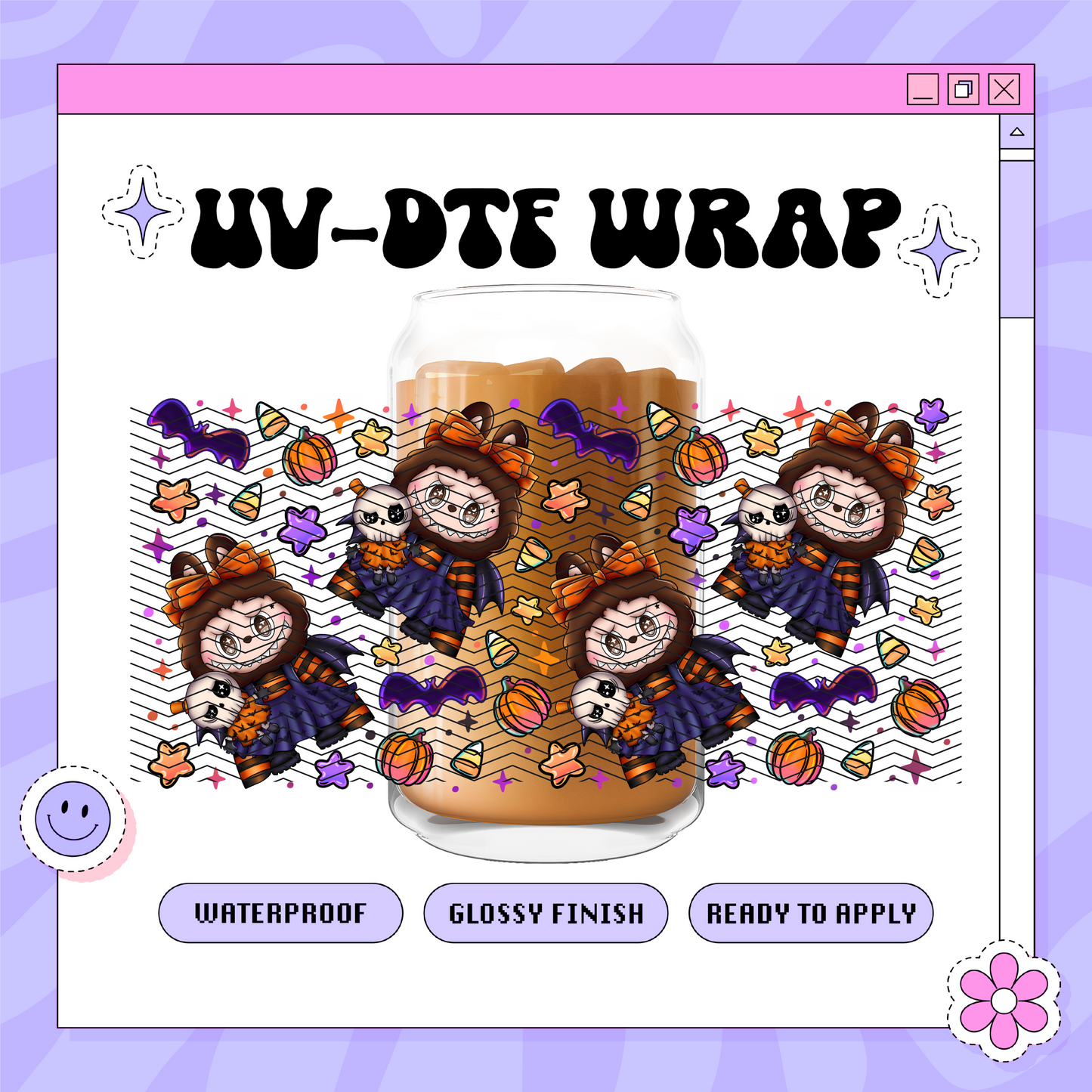 Labubu Spooky - 16oz Glass Wrap