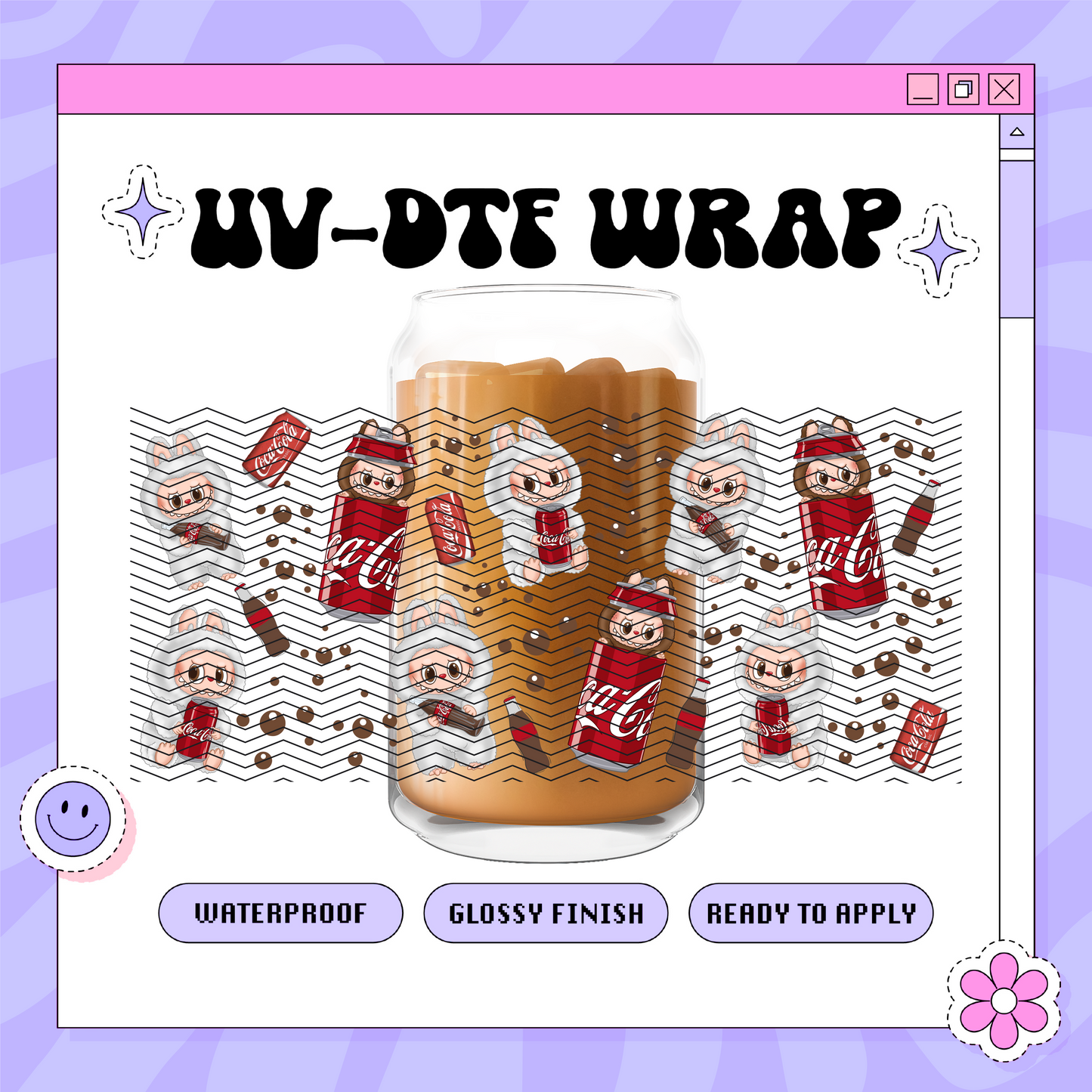 Labubu + Soda - 16oz Glass Wrap