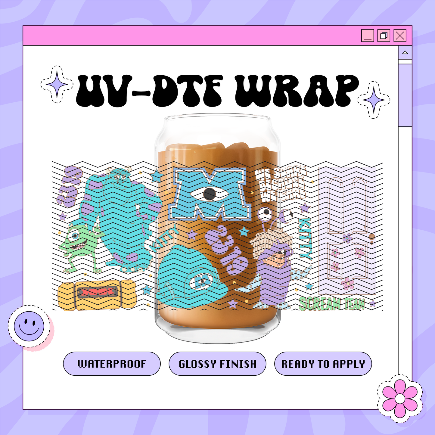 Dis Monsters- 16oz Glass Wrap