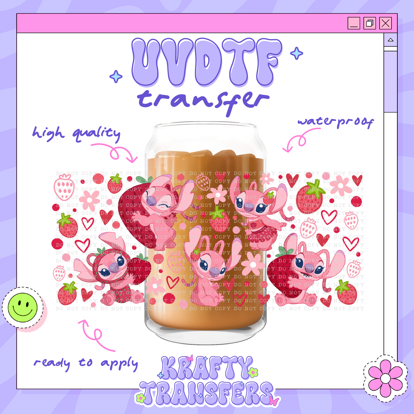 Angel Alien - 16oz Glass Wrapn