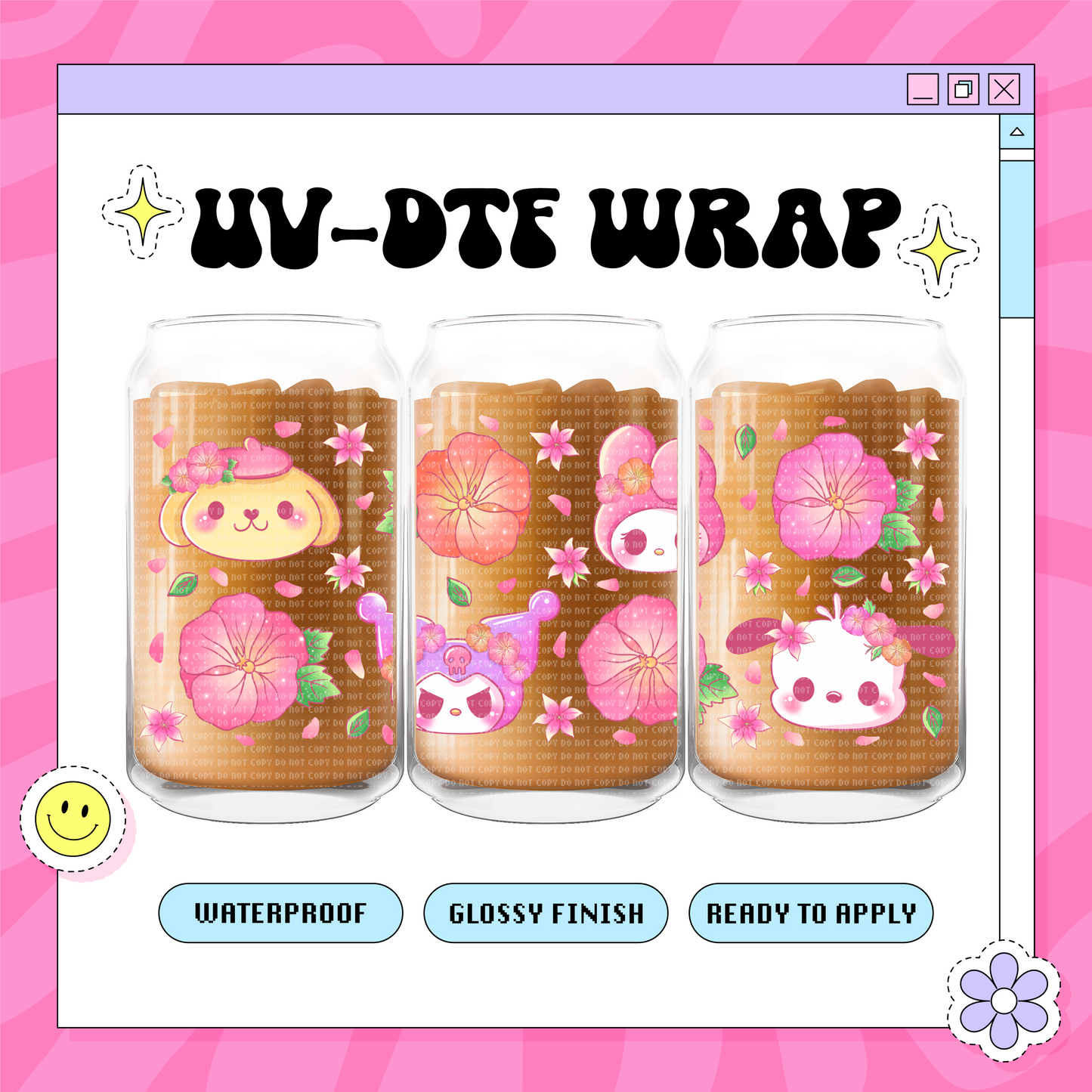 Blossom Kawaii - 16 oz Glass Wrap