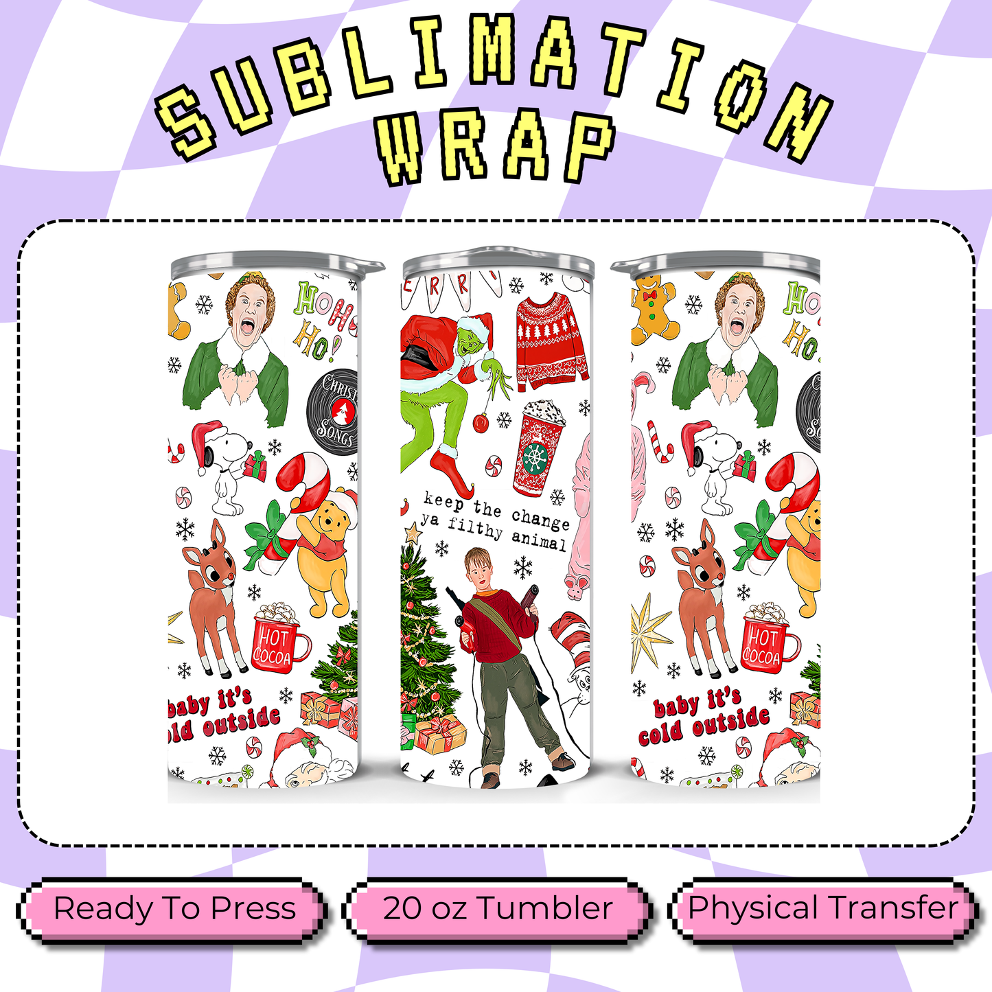 Jolly Movies - 20oz Sublimation Tumbler Wrap