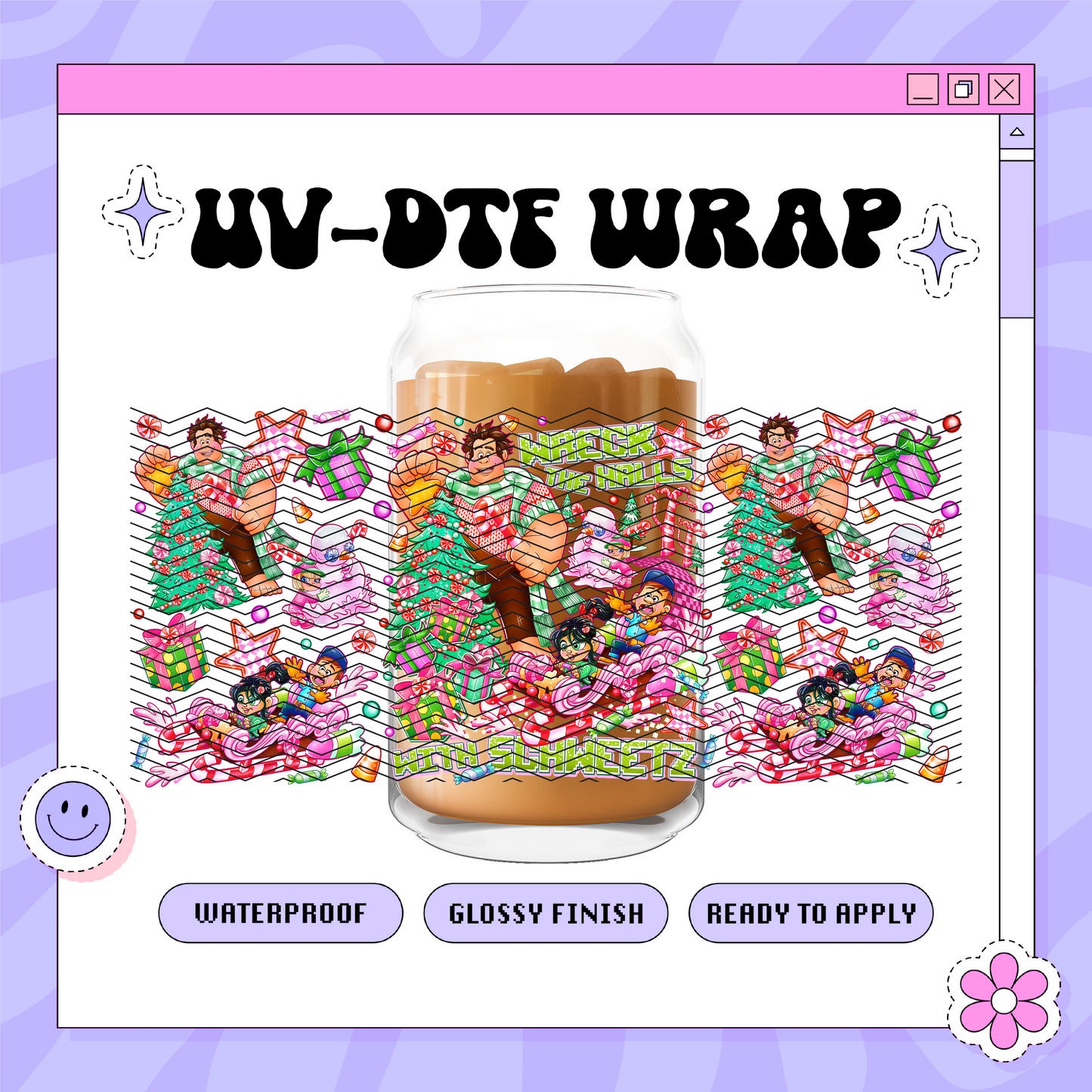 Dis Holiday Wreck It! - 16oz Glass Wrap