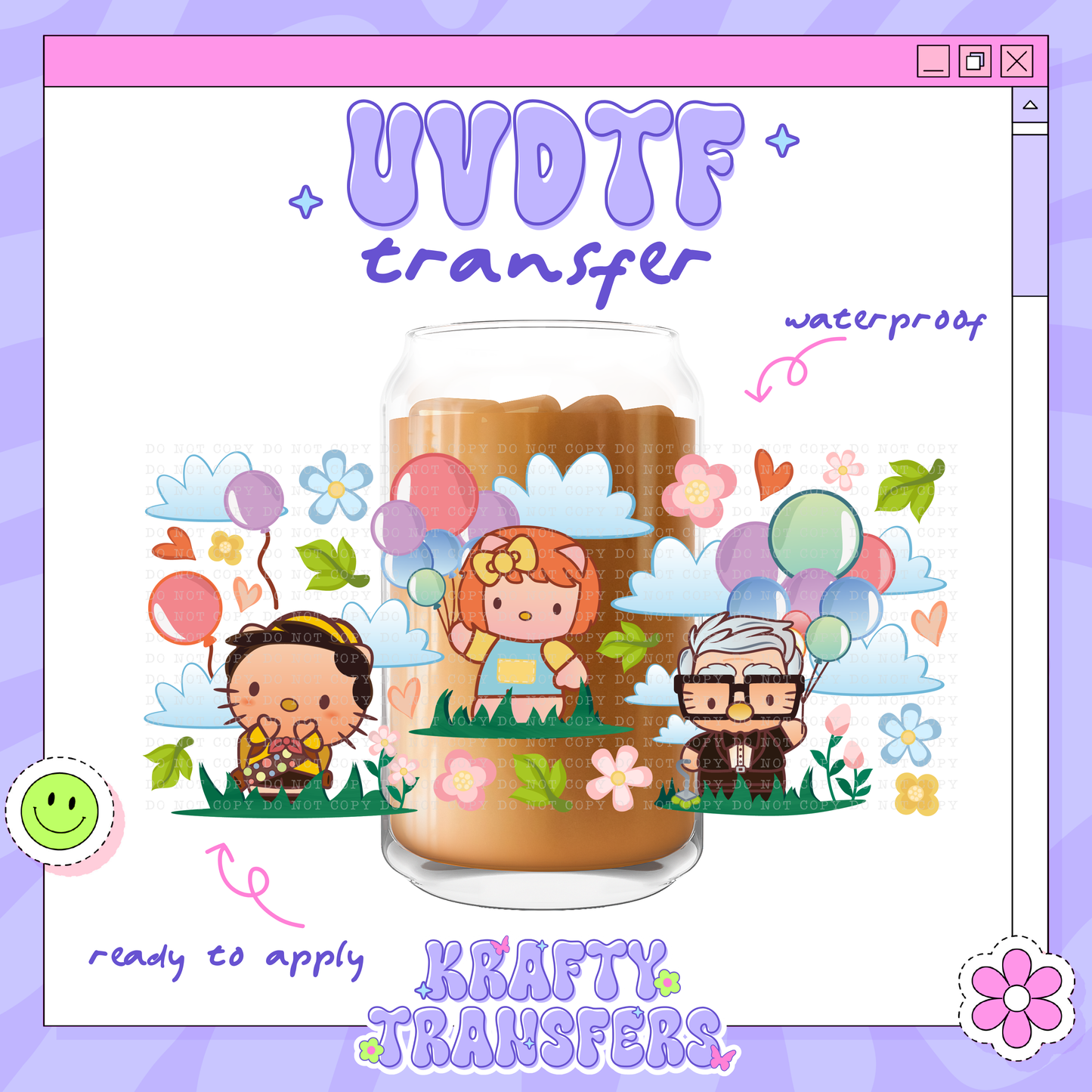Dis Kawaii Up Kitty - 16oz Glass Wrap