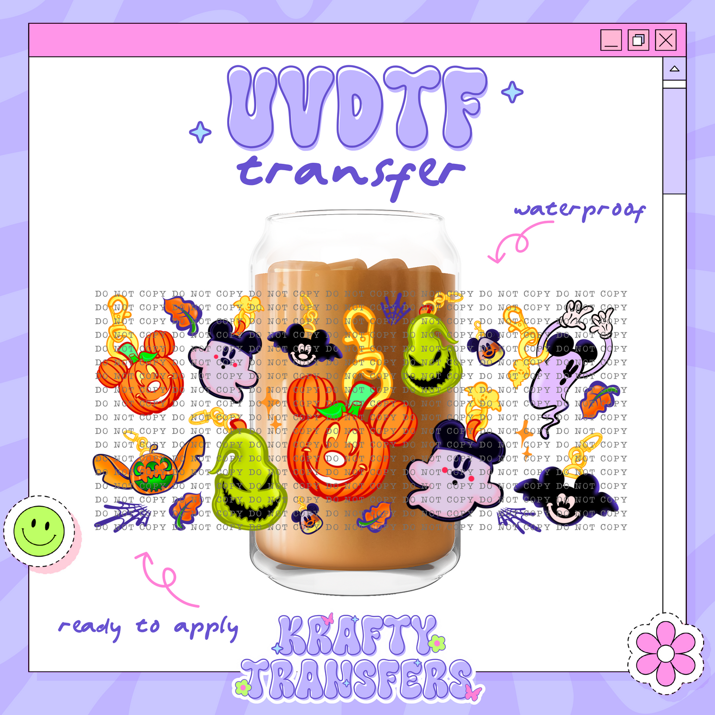 Dis Spooky Keychain - 16oz Glass Wrap