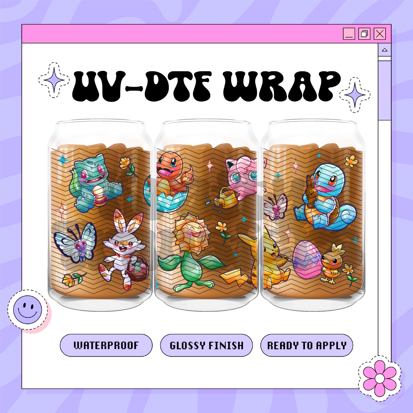 Poke Anime - 16oz Glass Wrap
