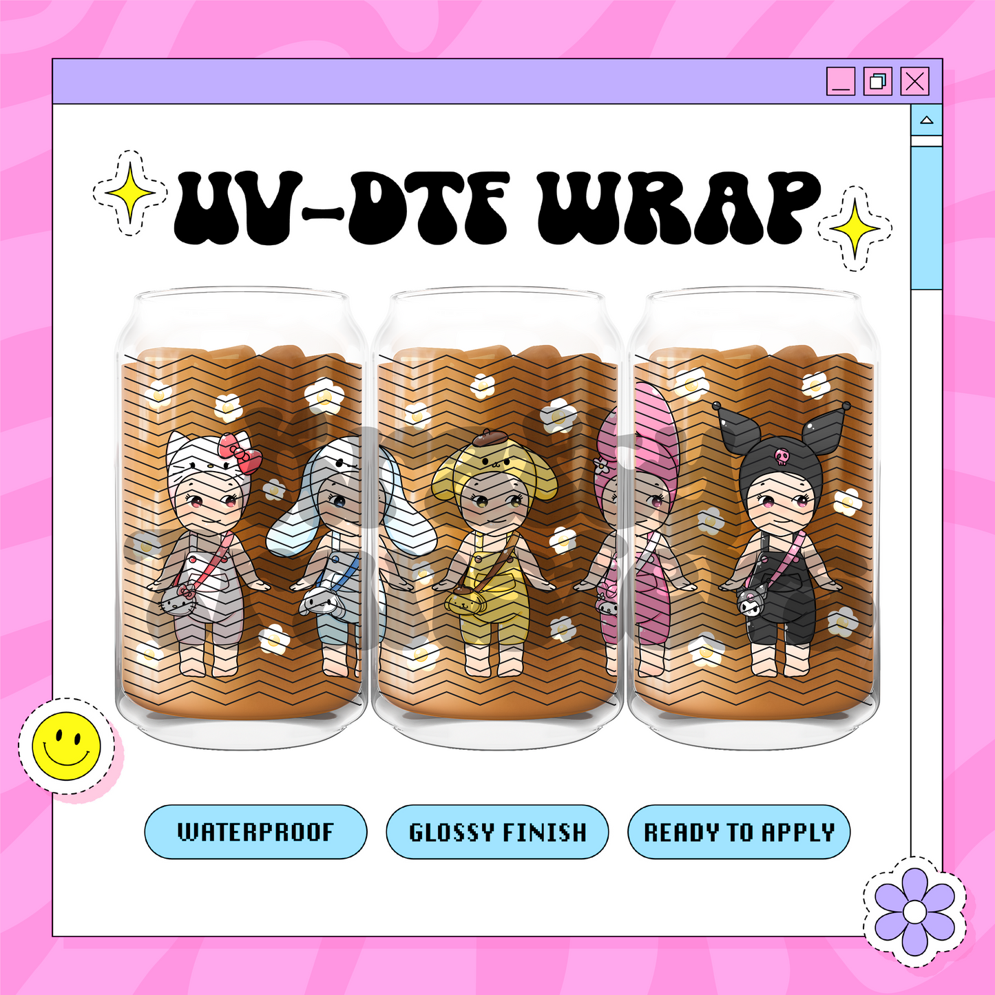 Kawaii Angels Baby - 16 Oz UV DTF Wrap