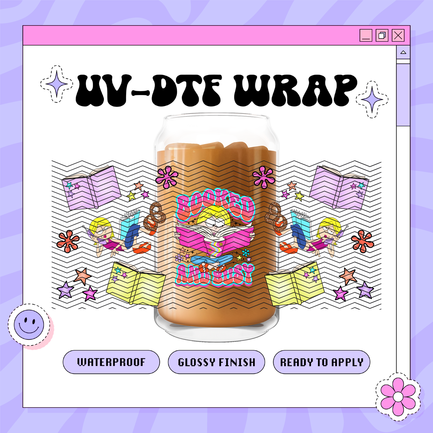 Dis Bookish Lizzie- 16oz Glass Wrap