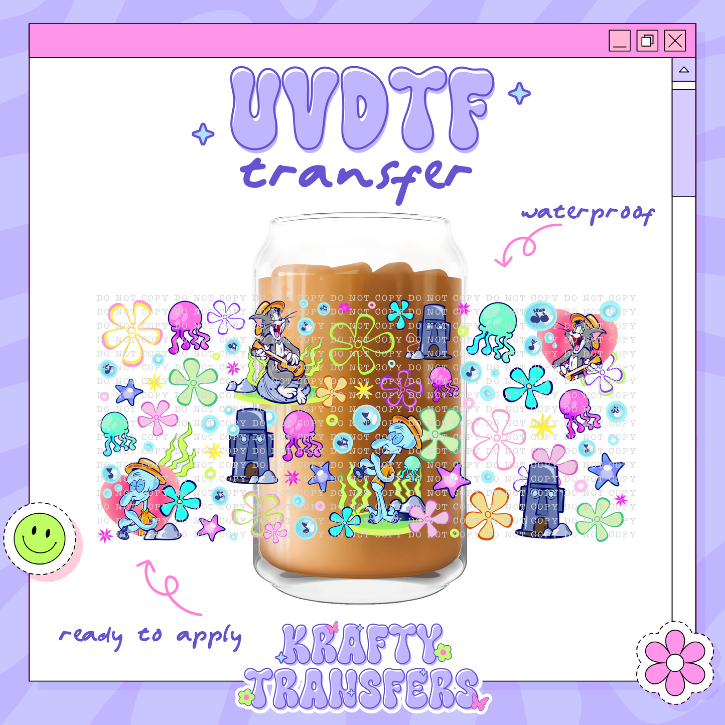 Squid + Tom Cat - 16oz Glass Wrap