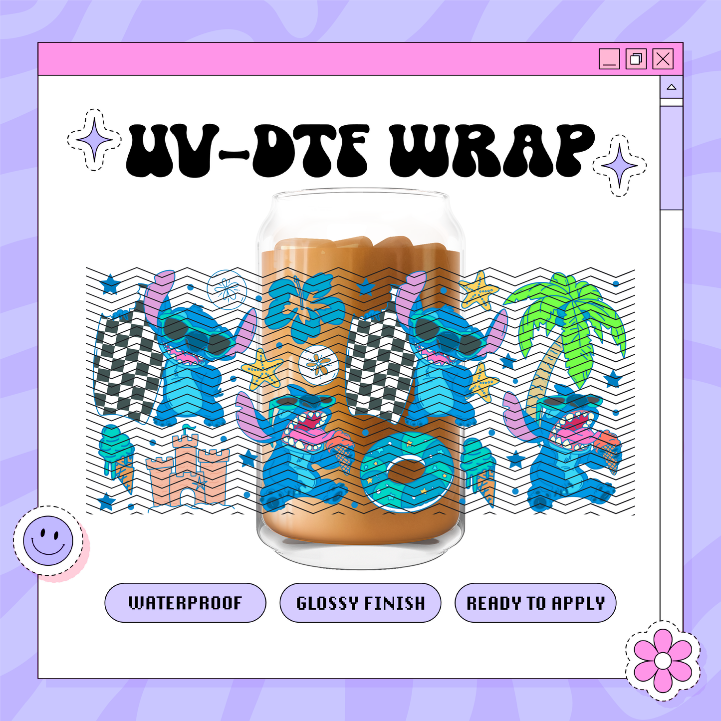 Dis Beachy Alien- 16oz Glass Wrap