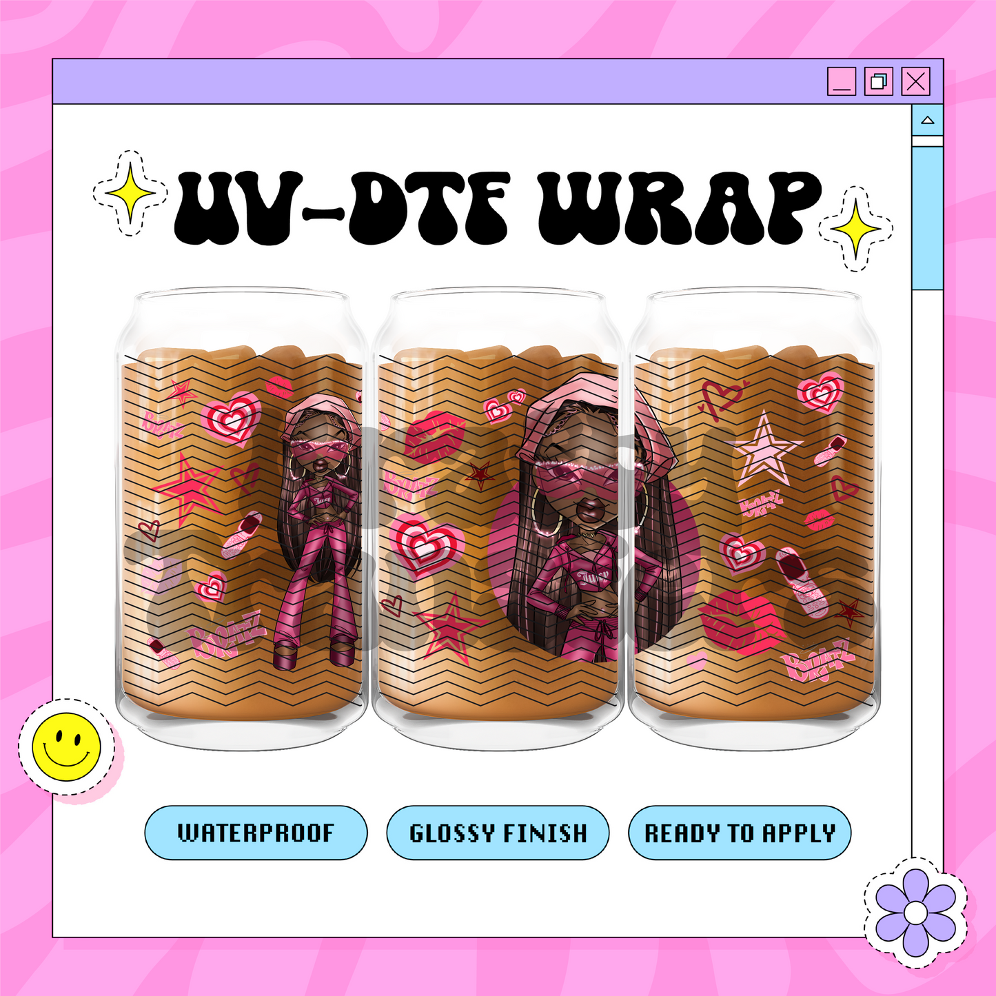 Y2K S Doll EXCLUSIVE - 16 Oz UV DTF Wrap