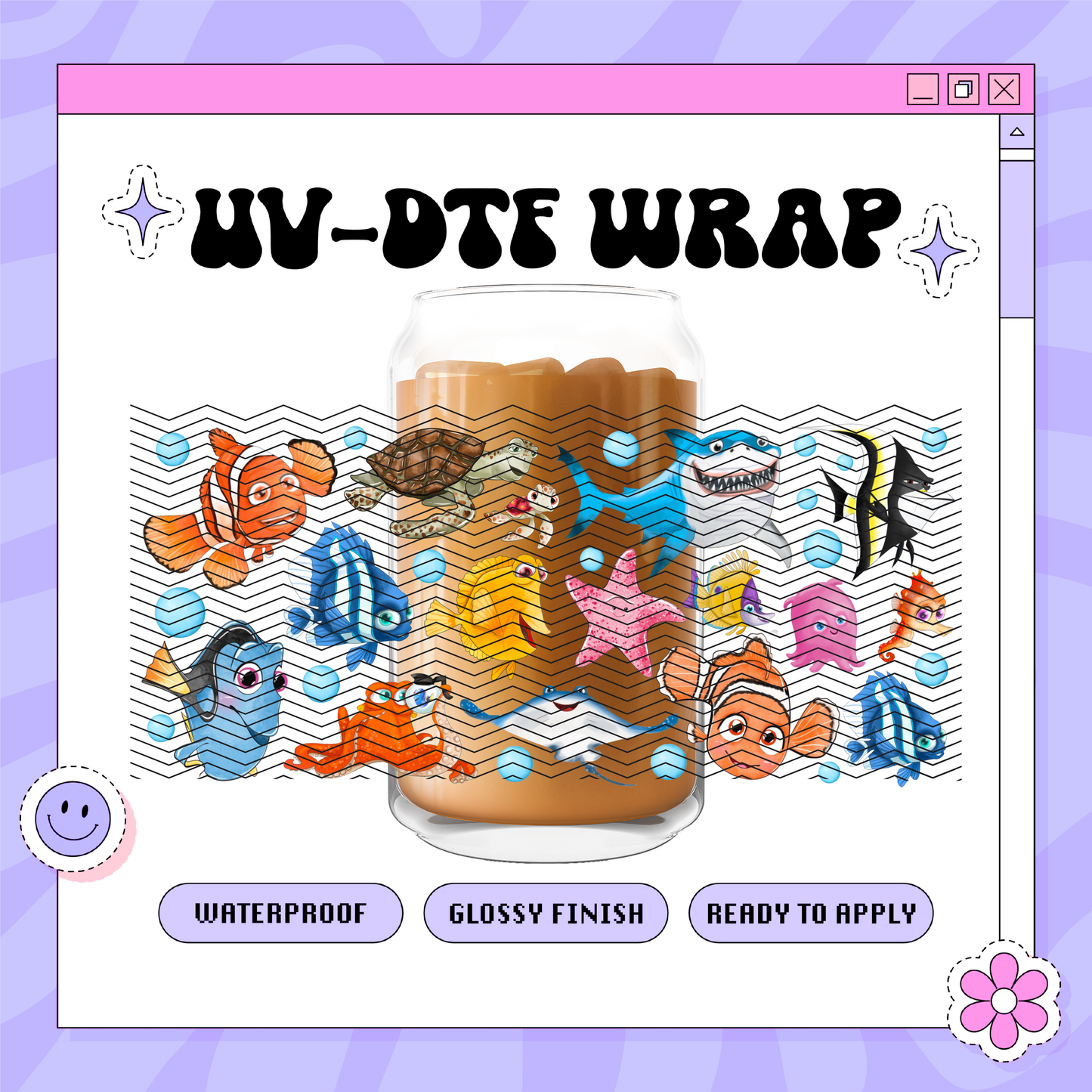 Dis Clown Fish- 16oz Glass Wrap