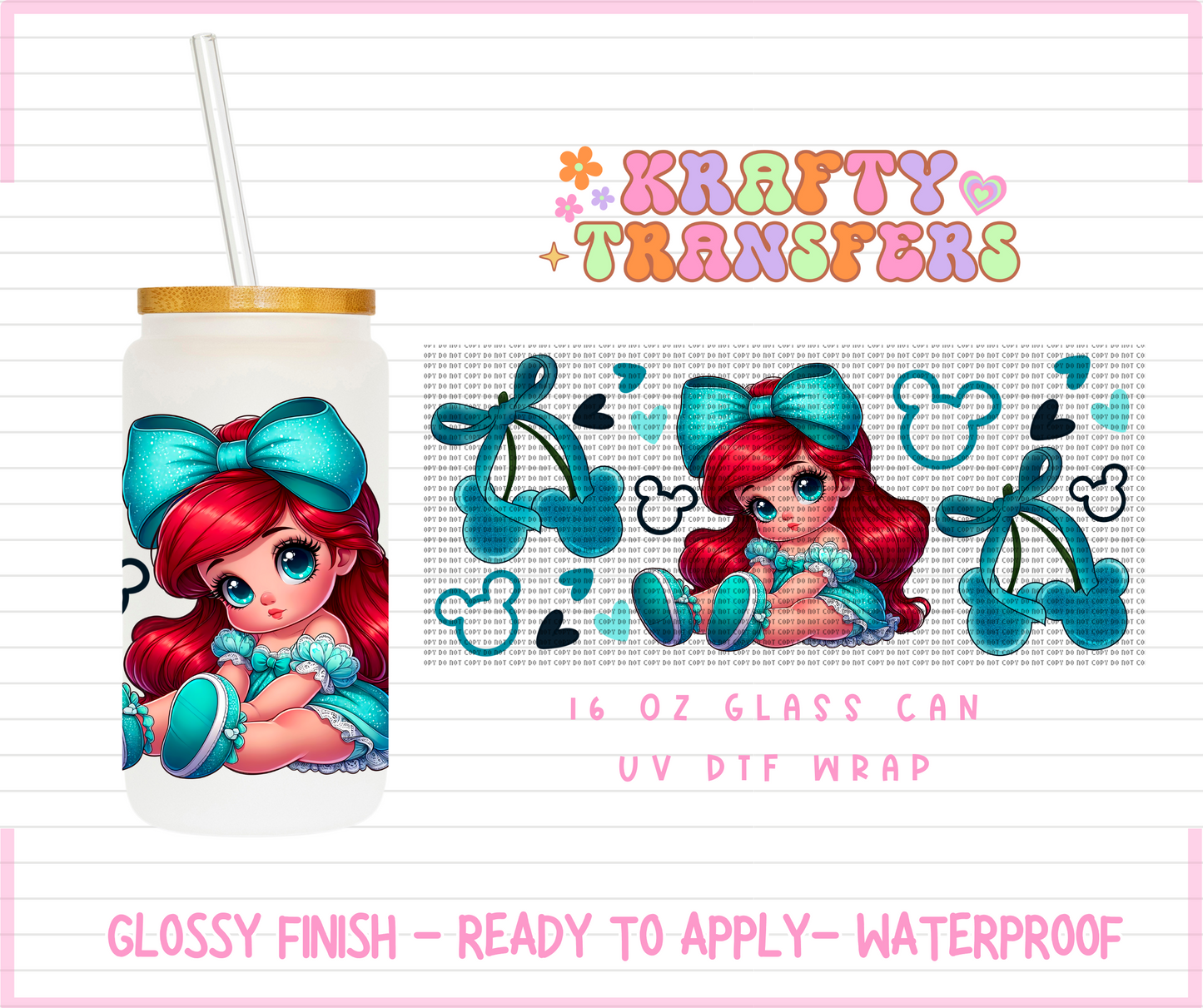 Princess A - 16 Oz UV DTF Wrap