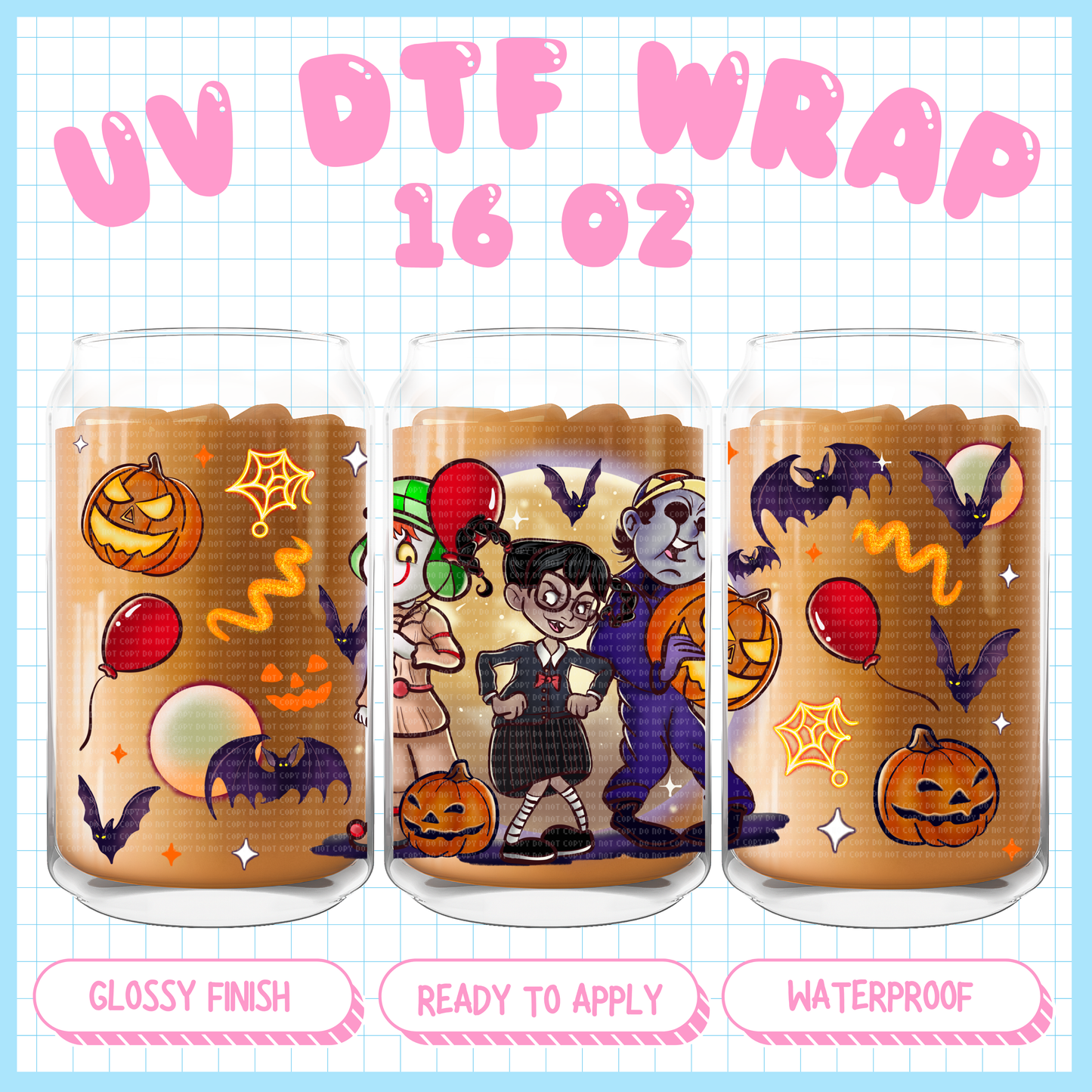 Chavo Spooky
- 16 oz UV DTF WRAP