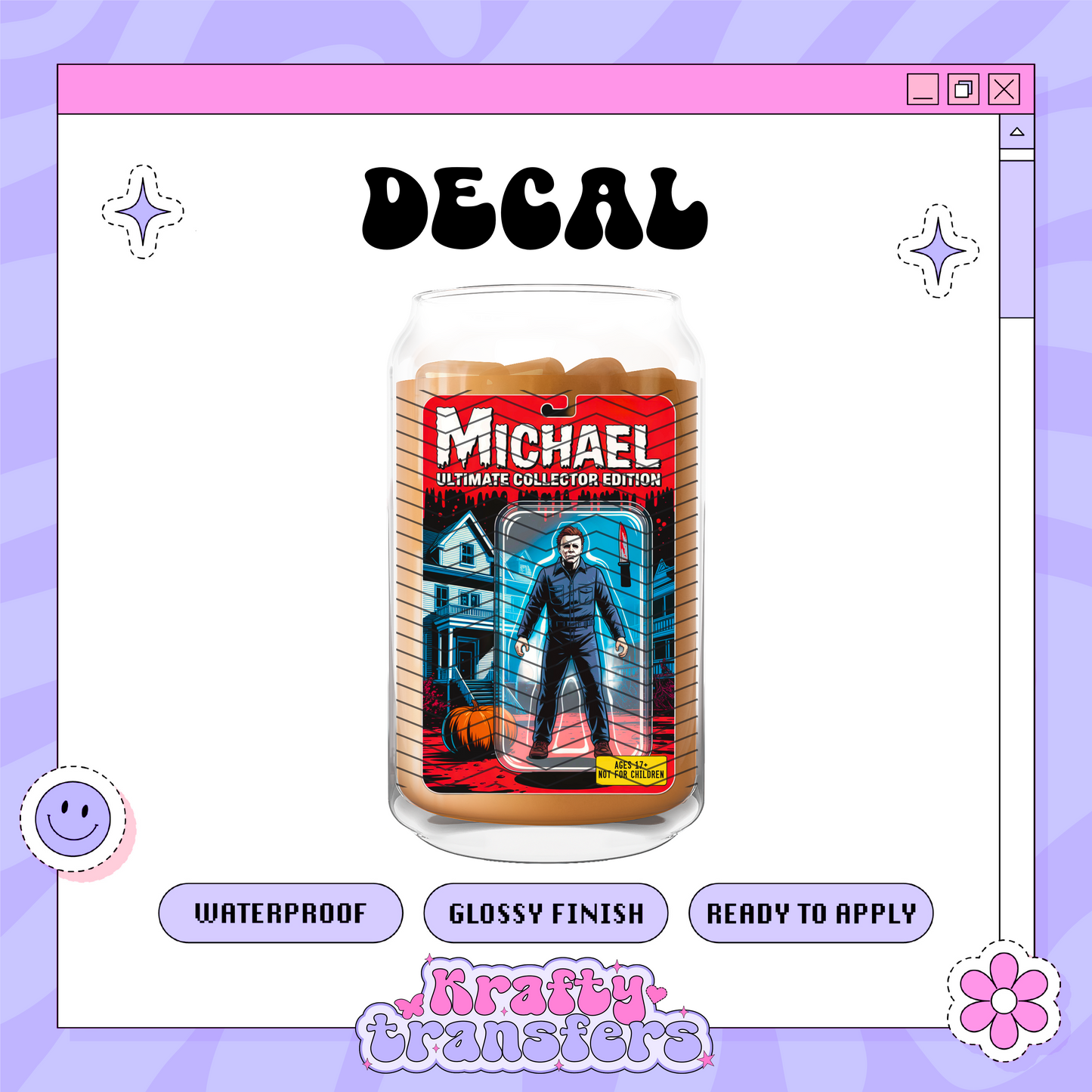 Spooky Action Figure M- UVDTF Decal