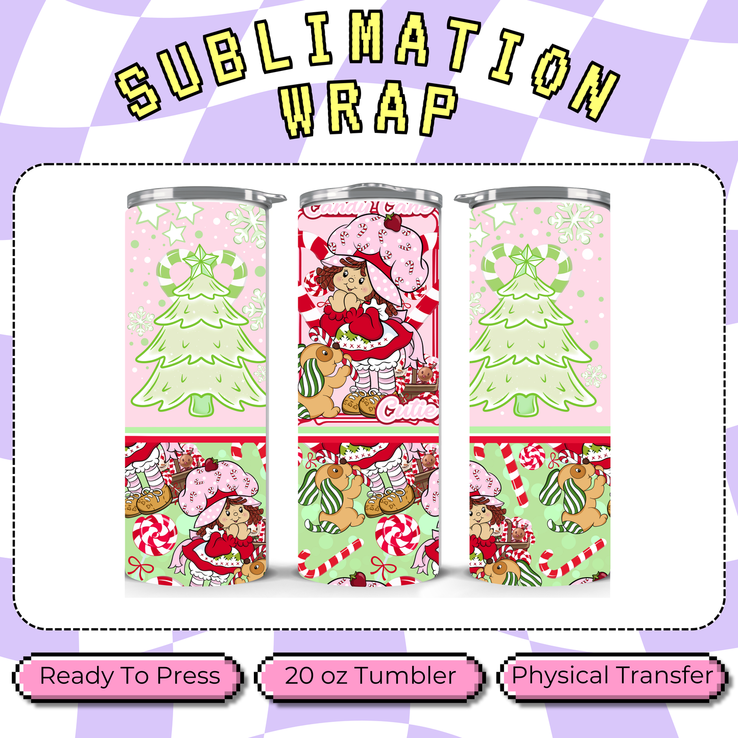 Xmas Strawberry - 20oz Sublimation Tumbler Wrap