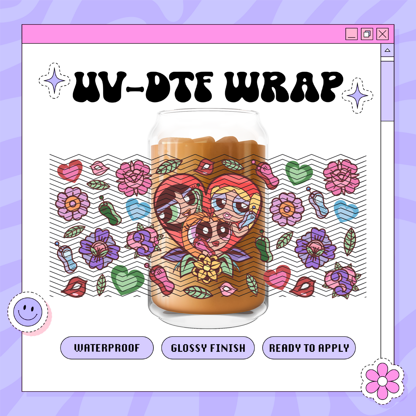 Y2K Power Girls- 16oz Glass Wrap