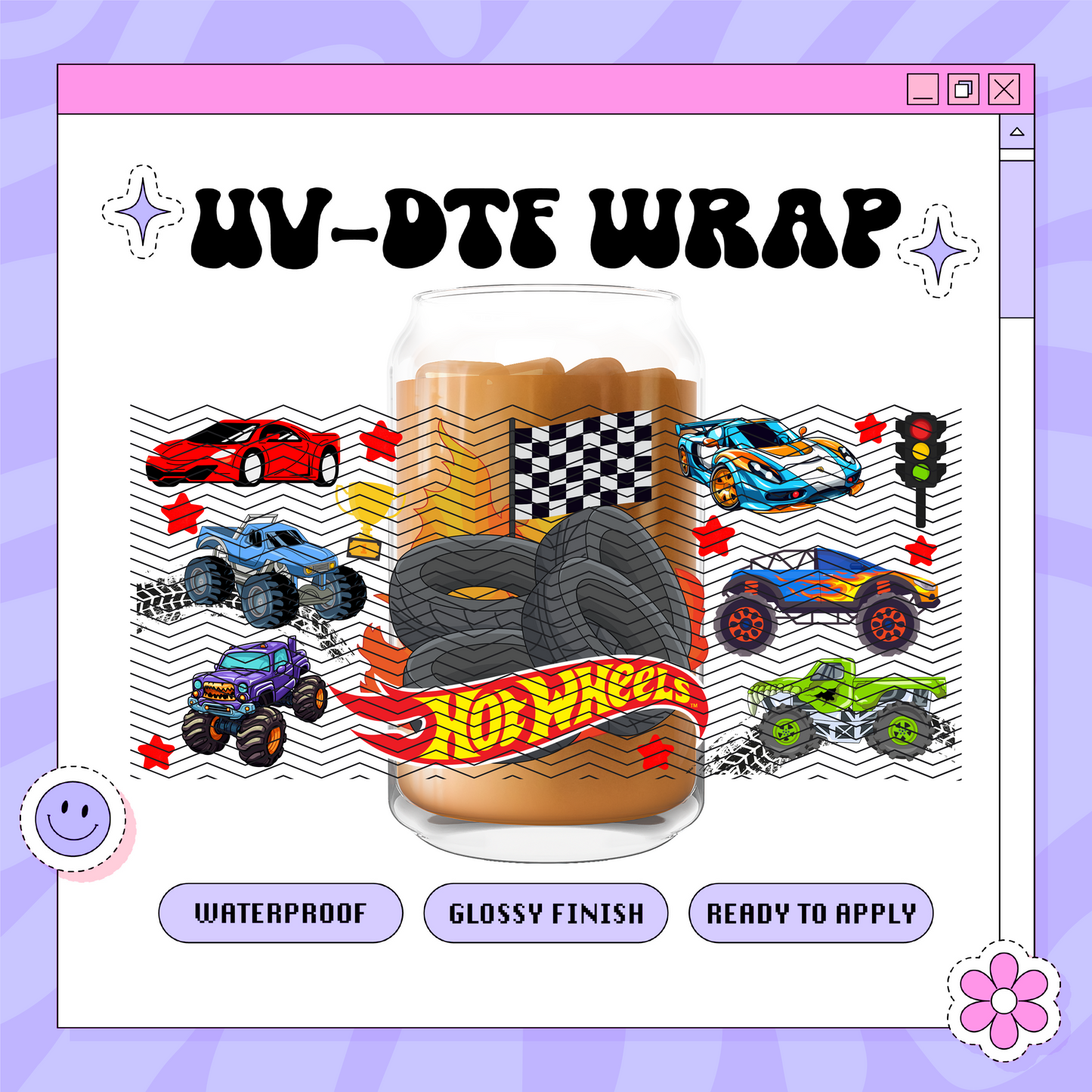 Hot Wheels Exclusive - 16oz Glass Wrap
