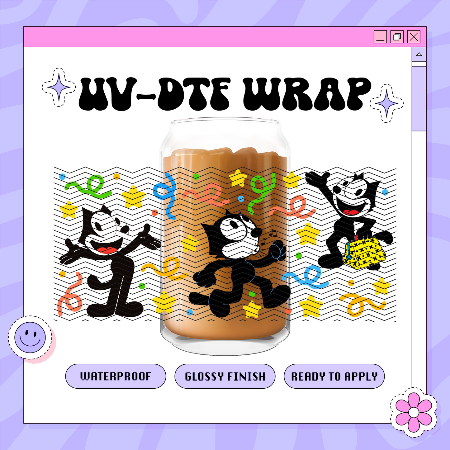 Felix The Cat Exclusive - 16oz Glass Wrap