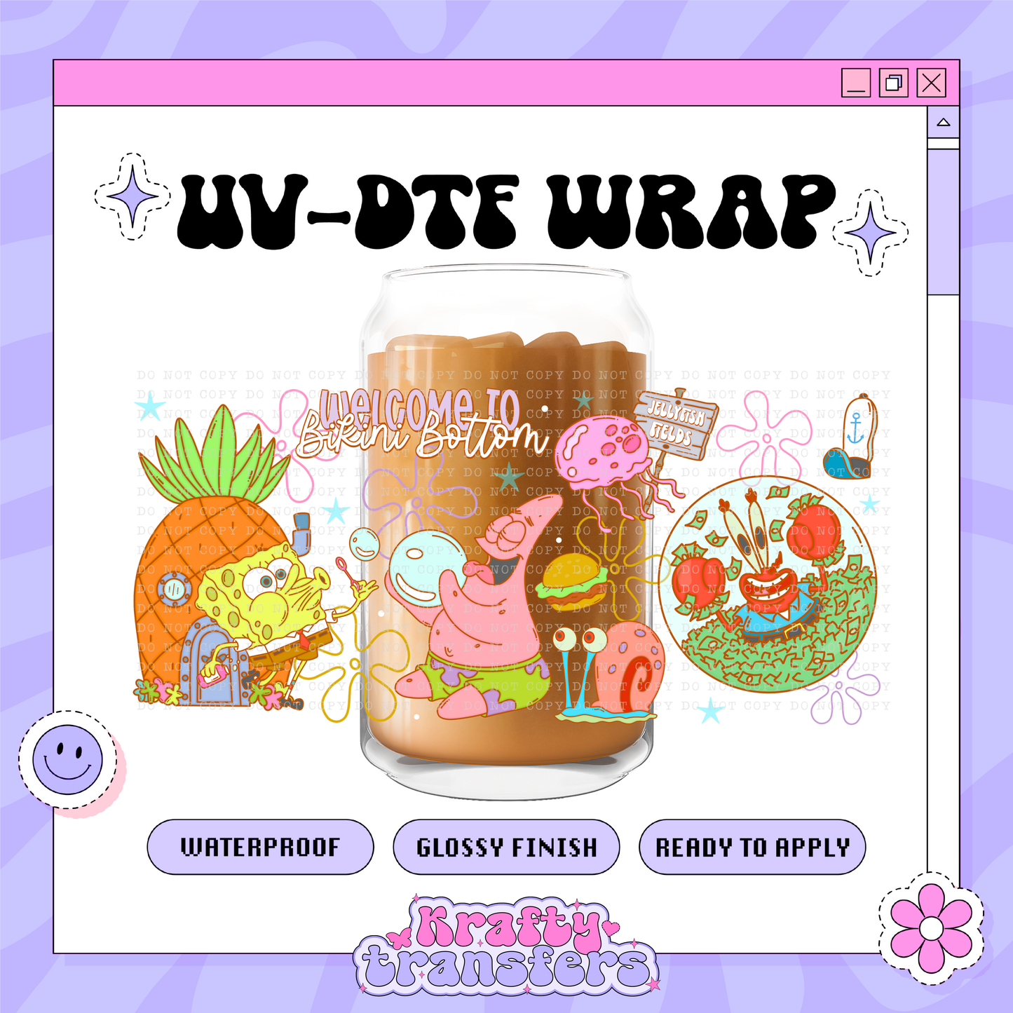 Summer Sponge + Friends - 16oz Glass Wrap