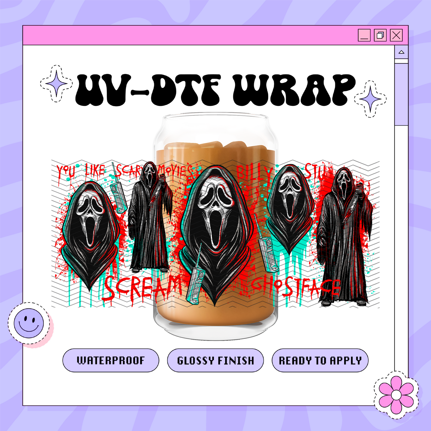 Spooky Scream Slasher - 16oz Glass Wrap