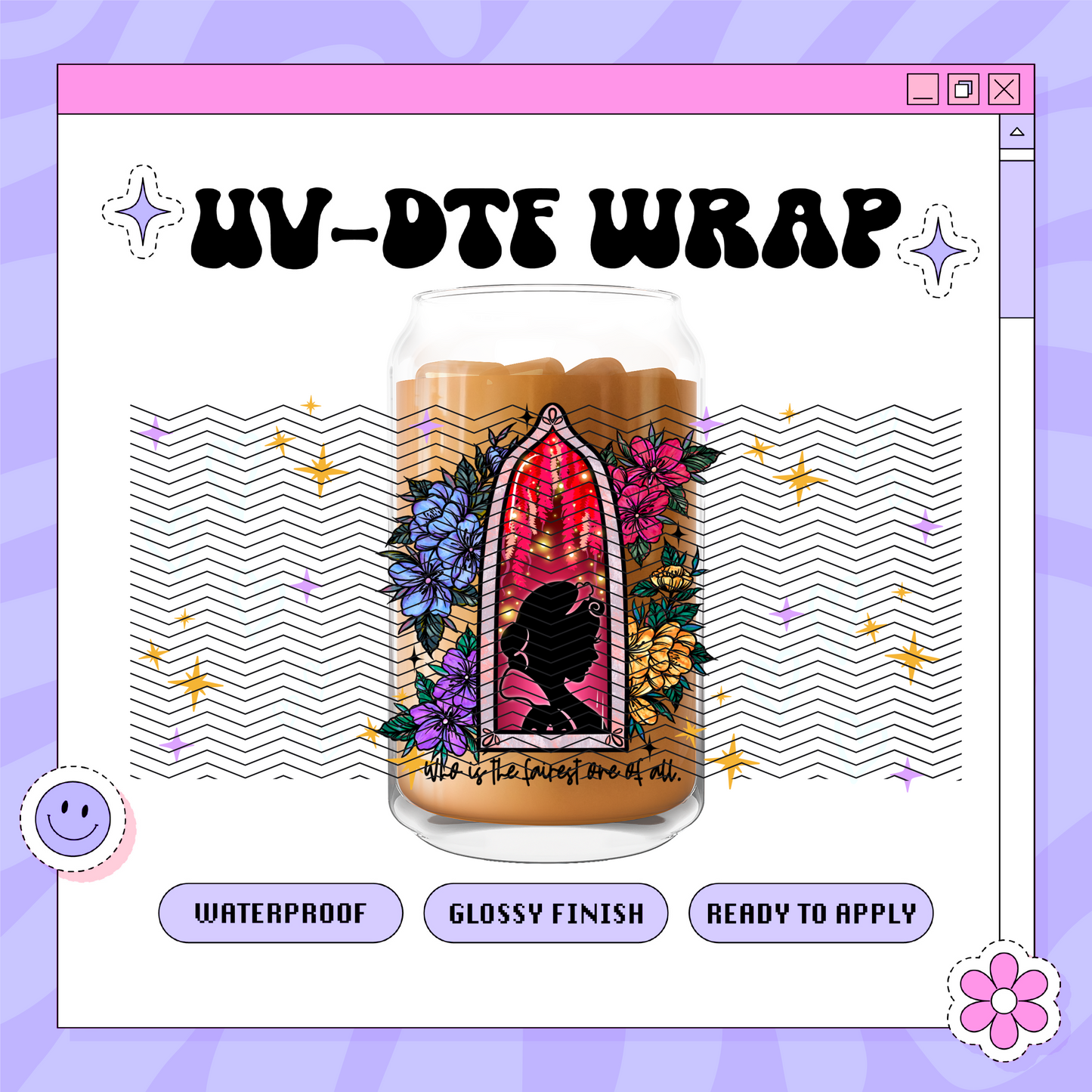 Dis Princess SW - 16oz Glass Wrap