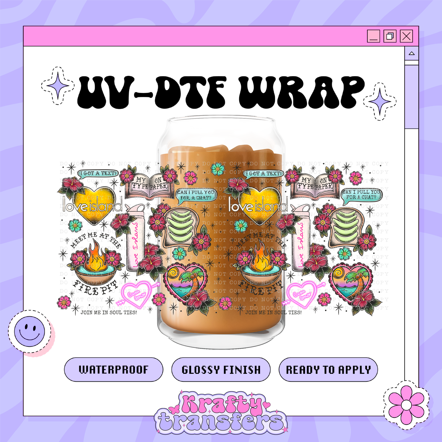Love Island - 16oz Glass Wrap