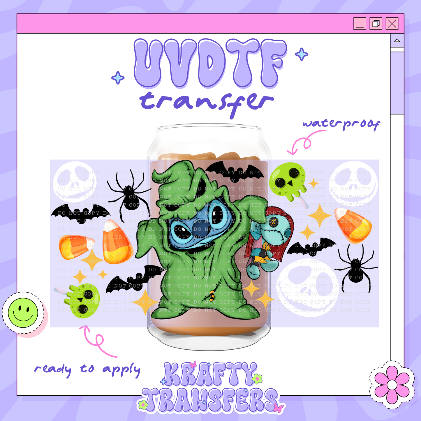 Dis Spooky Alien Oogie - 16oz Glass Wrap