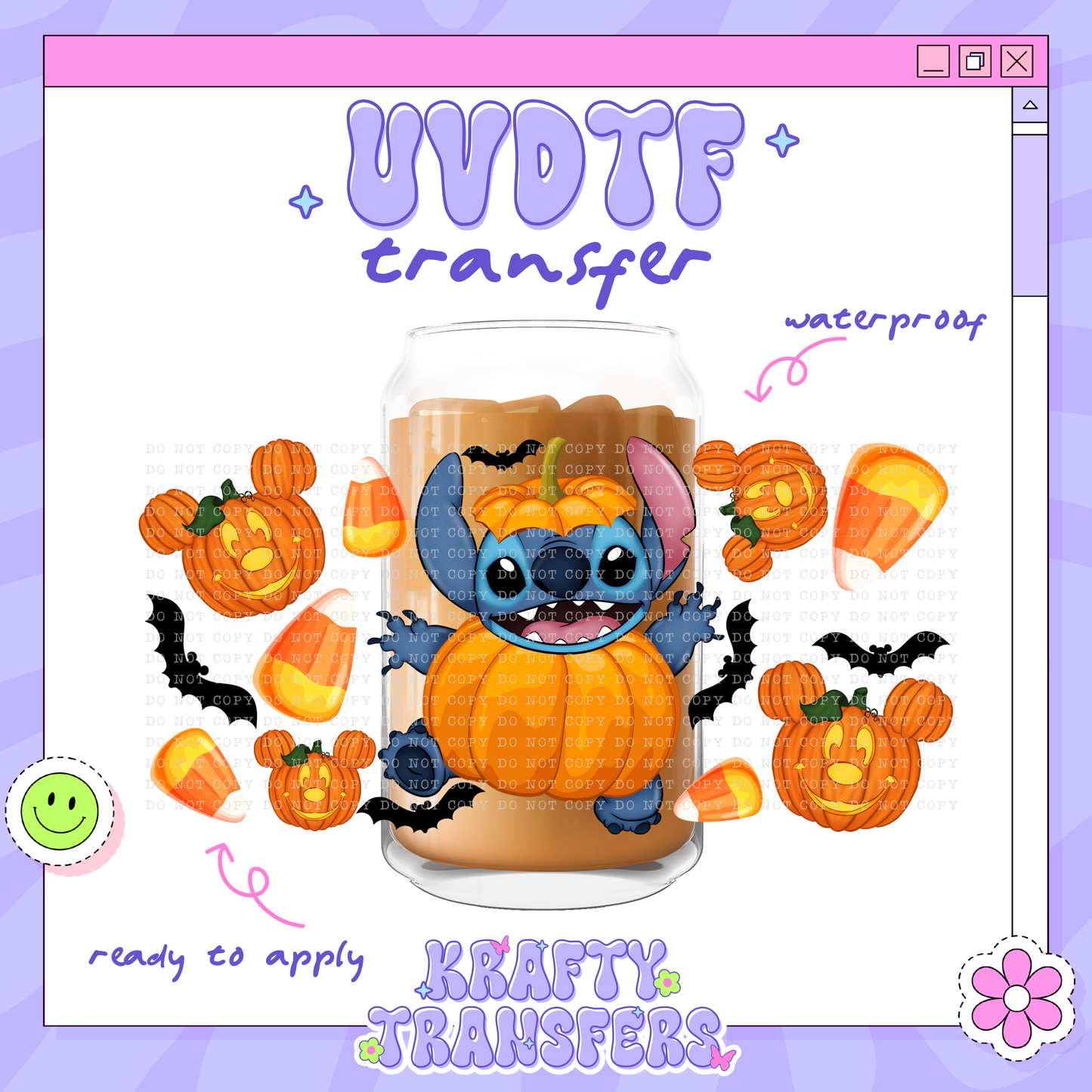 Dis Spooky Alien Gourd - 16oz Glass Wrap