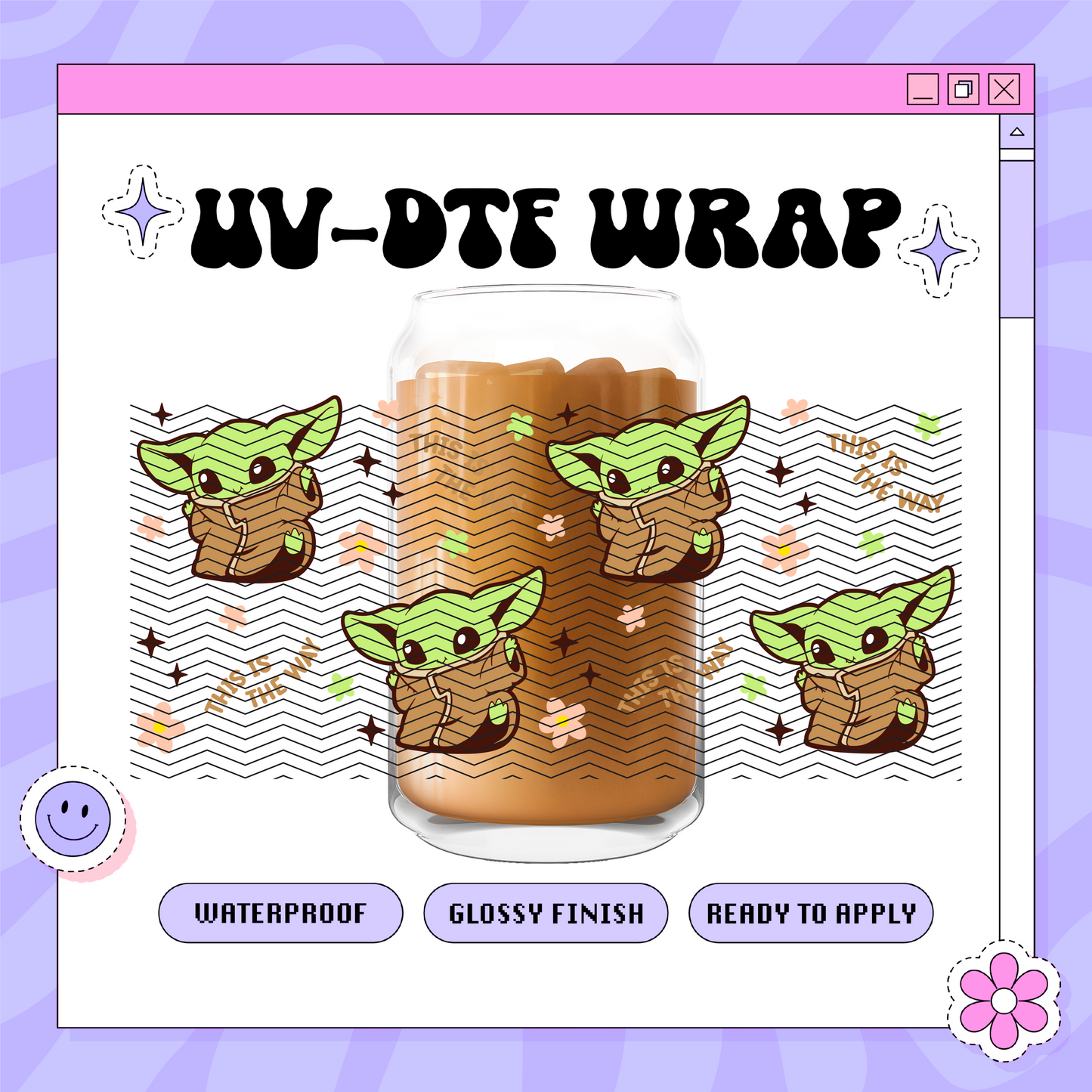 Marvs Yoda - 16oz Glass Wrap