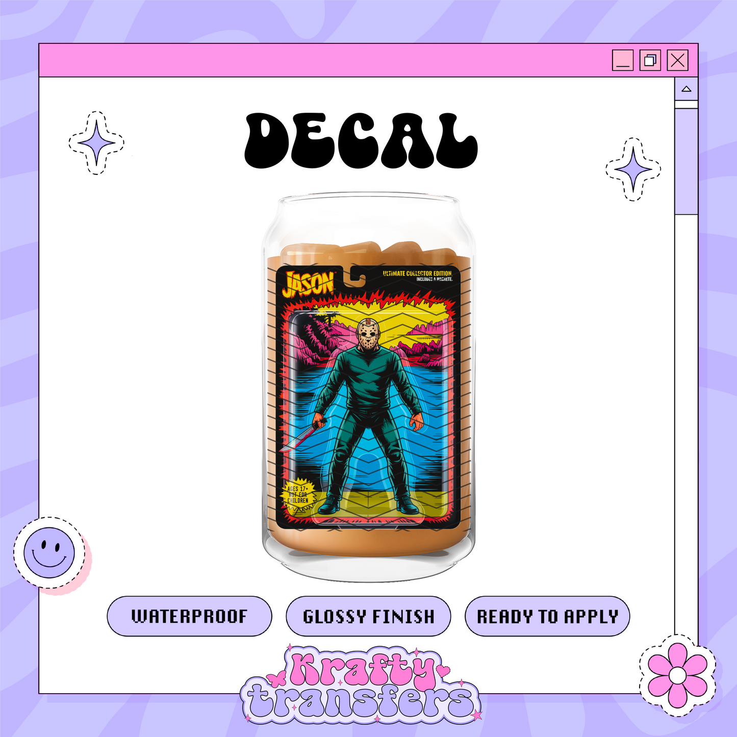 Spooky Action Figure J - UVDTF Decal