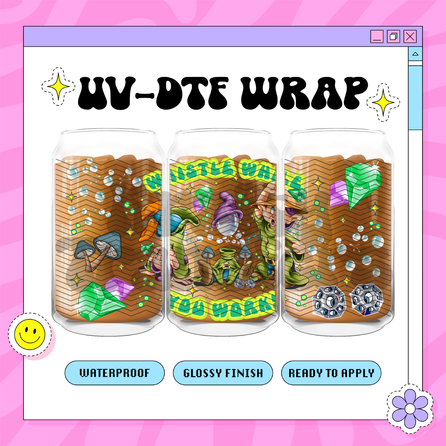 Dwarf Dopey - 16oz Glass Wrap