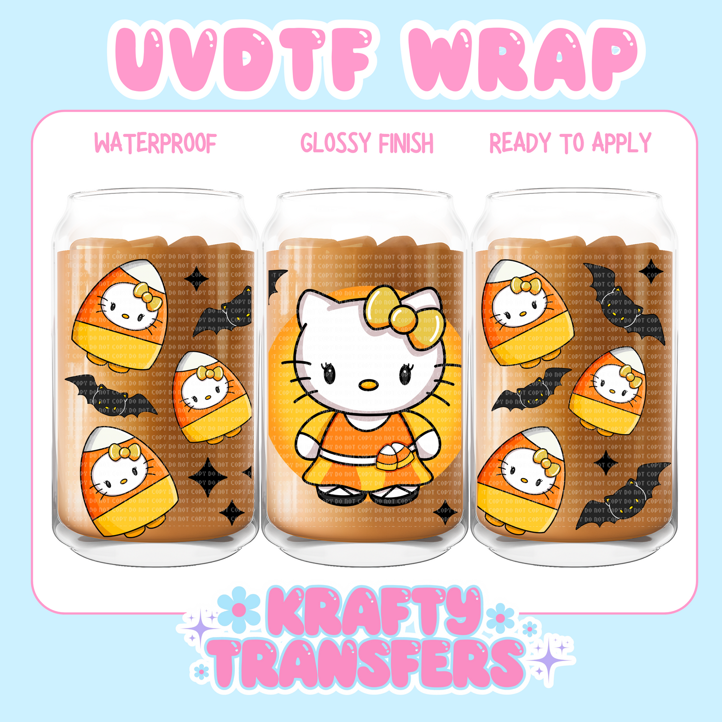 Corn Kawaii - 16 oz UV DTF WRAP