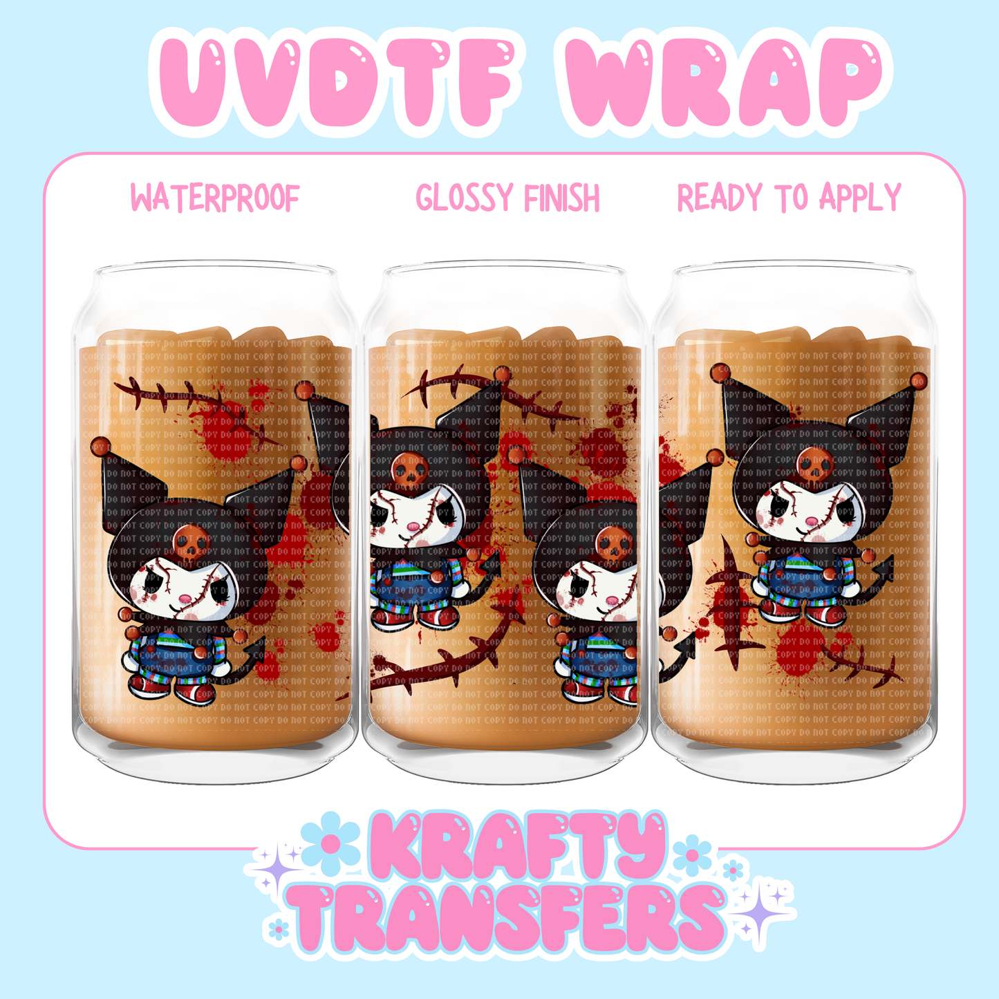 Kawaii Chucky - 16 oz UV DTF WRAP