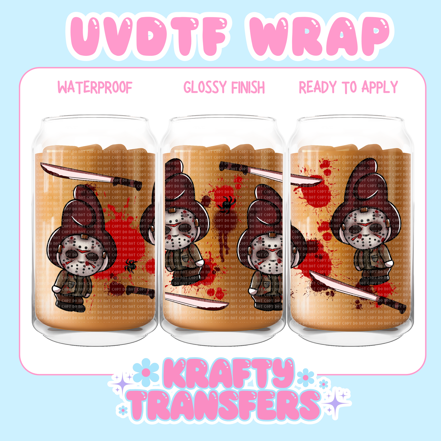 Kawaii Jason - 16 oz UV DTF WRAP