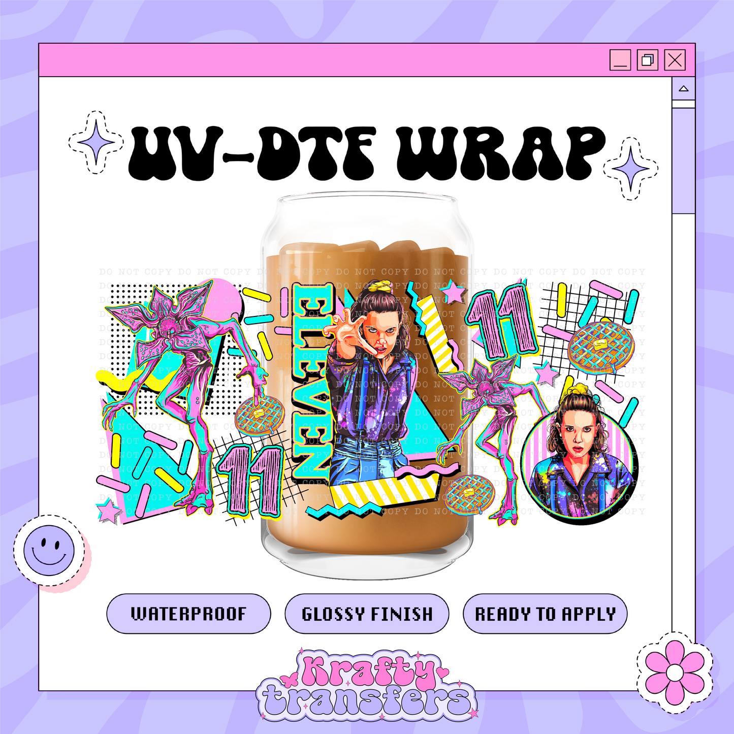 Spooky Eleven Girl - 16oz Glass Wrap