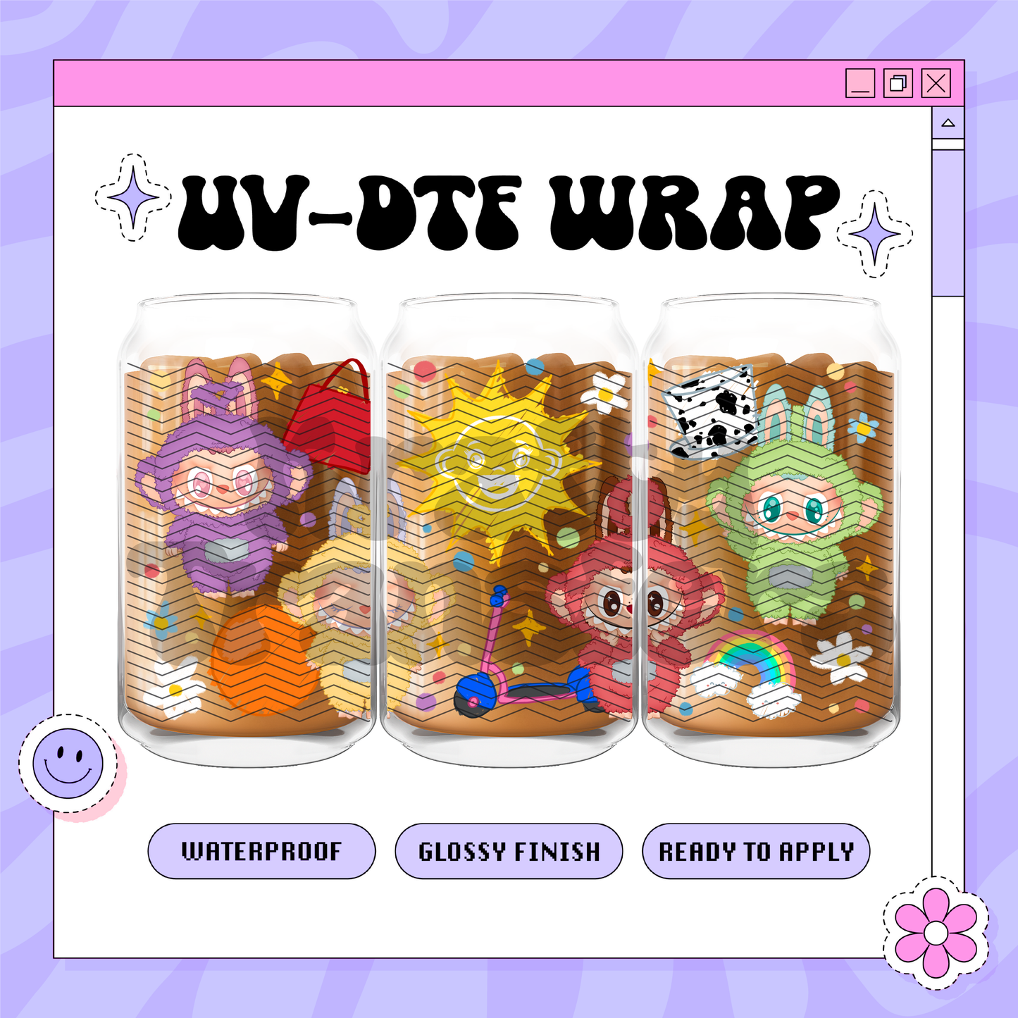 Teletubbies Labubu - 16oz Glass Wrap