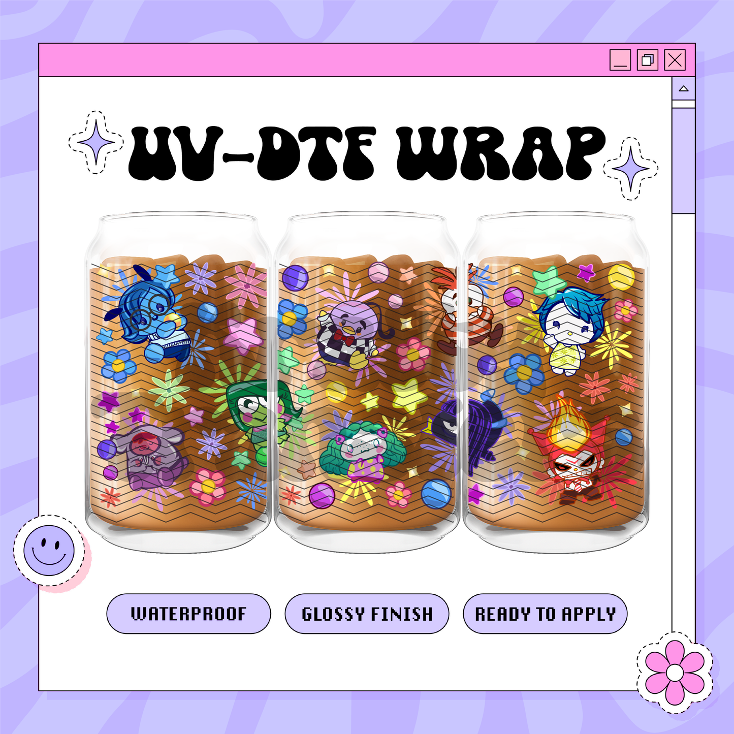 Kawaii Elements - 16oz Glass Wrap