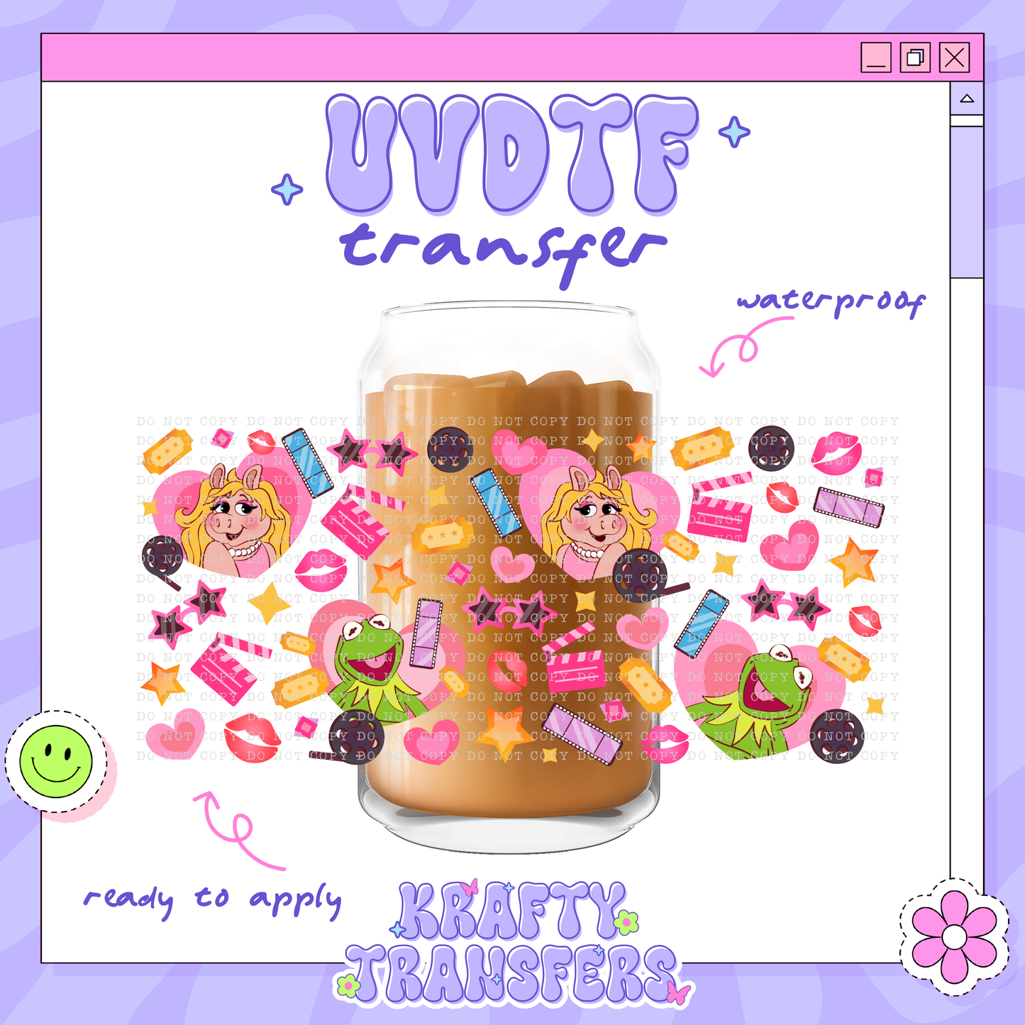 Froggy K + Piggy - 16oz Glass Wrap