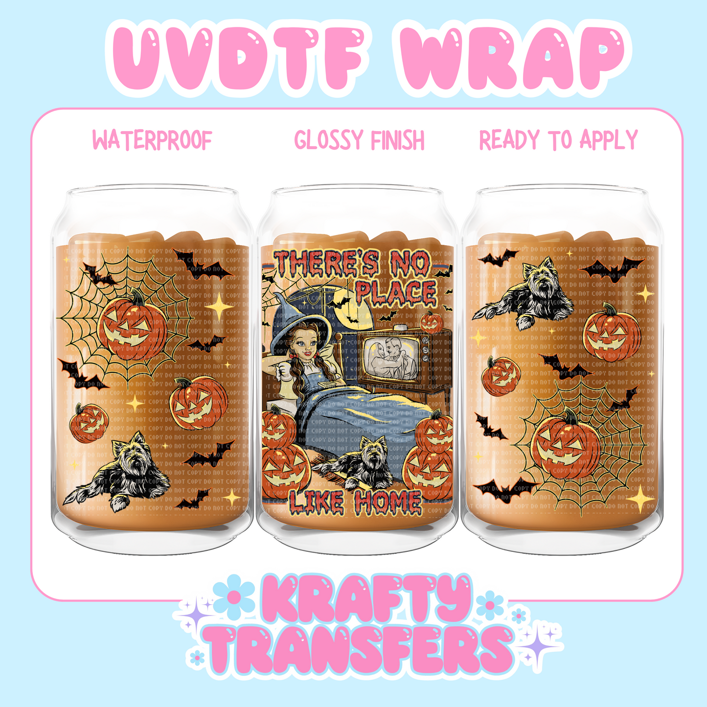 No place like home - 16 oz UV DTF WRAP