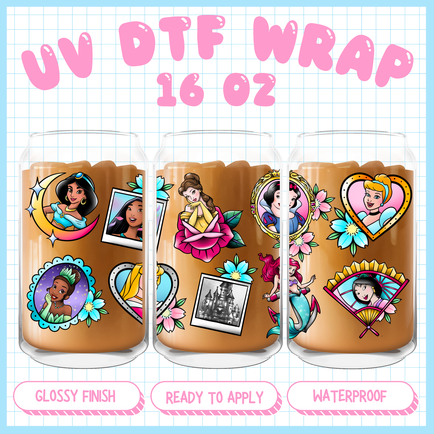 Walt Girls
- 16 oz UV DTF WRAP