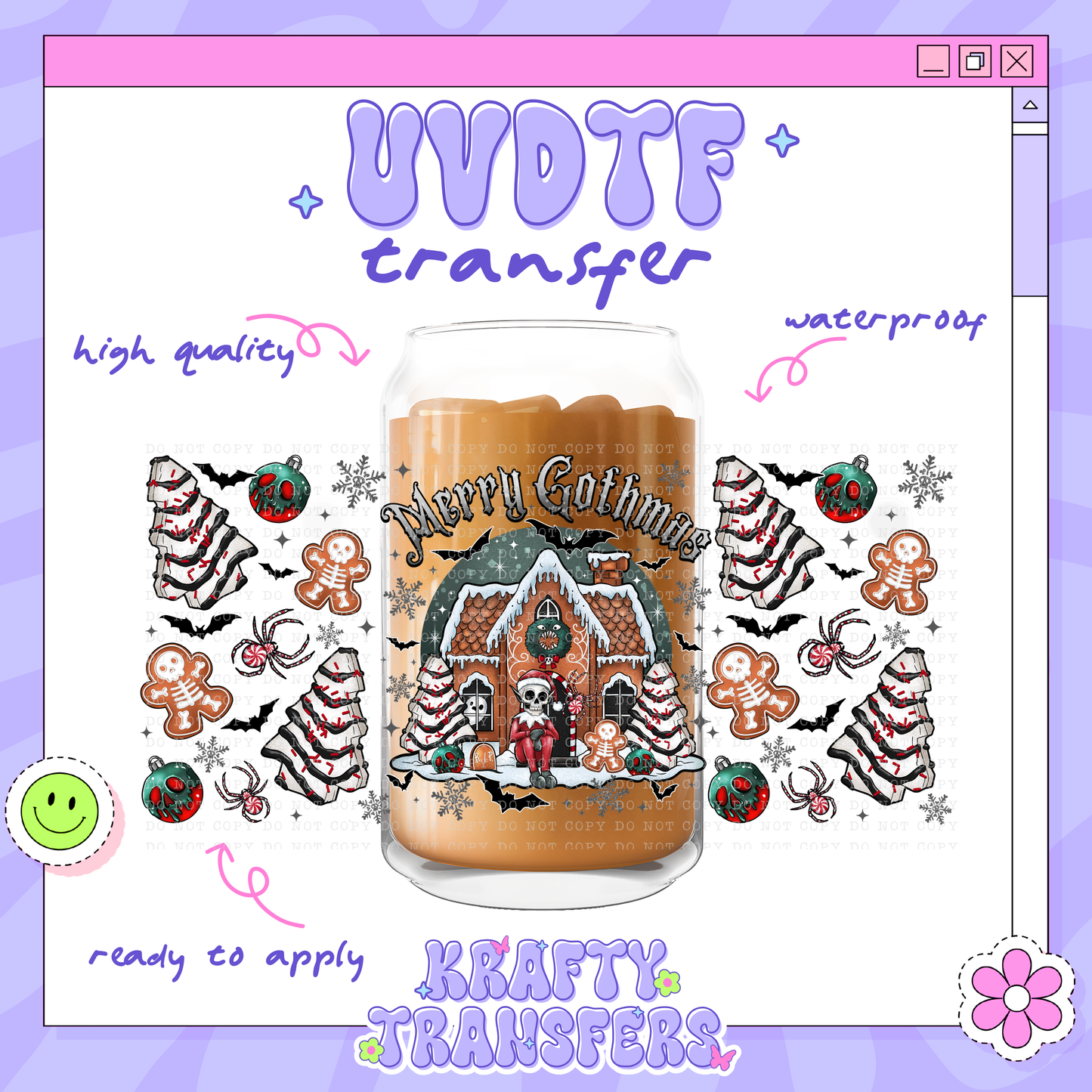 Merry Gothmas - 16oz Glass Wrap