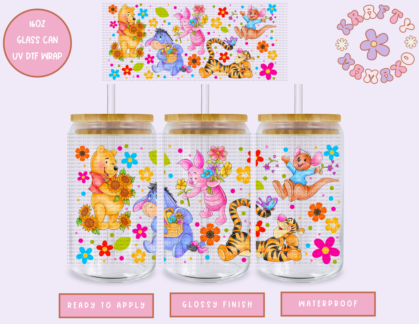 Spring Friends - 16 Oz UV DTF Wrap