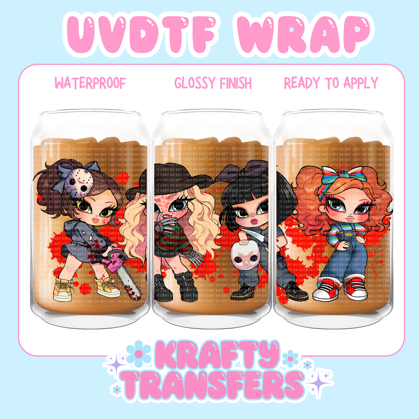 Horror Baby Dollz EXCLUSIVE - 16 oz UV DTF WRAP