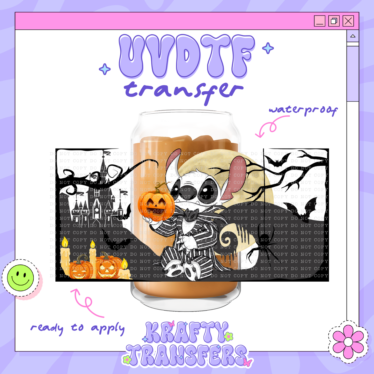 Dis Spooky Alien NBC - 16oz Glass Wrap